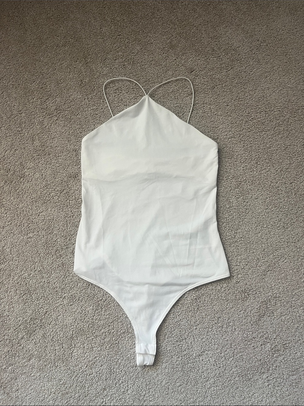 H&M White Spaghetti-Strap Bodysuit